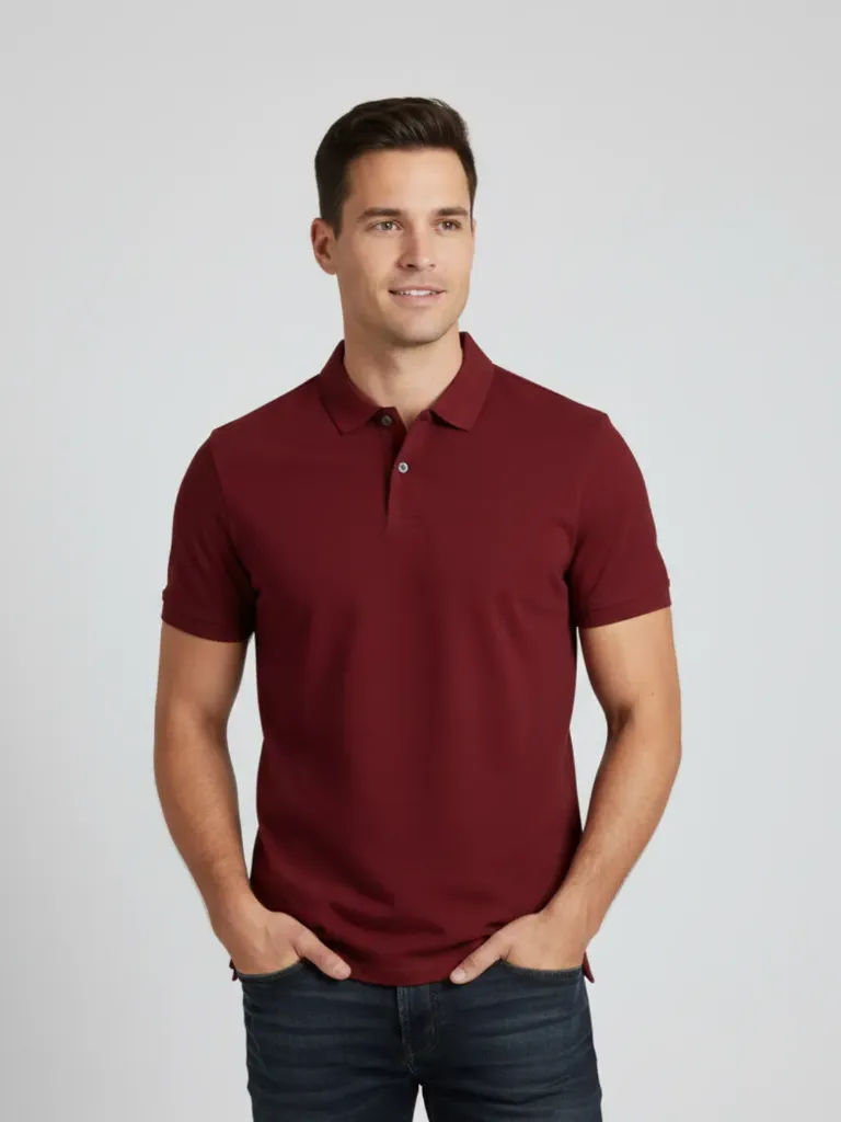 [P2] CAMISETA POLO VINOTINTO (S)