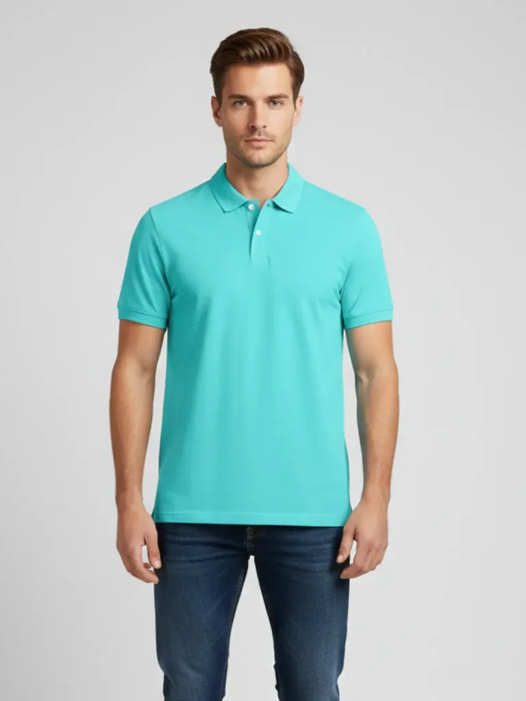 [P10] CAMISETA POLO AGUAMARINA (S)