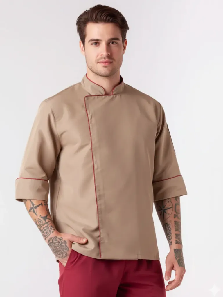 FILIPINA CHEF ANTIFLUIDO CAQUI/VINOTINTO UNISEX (S)