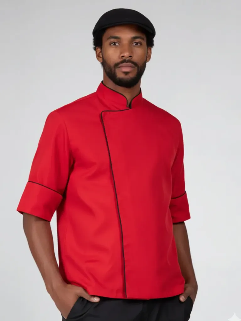 FILIPINA CHEF ANTIFLUIDO ROJA/NEGRO UNISEX (S)