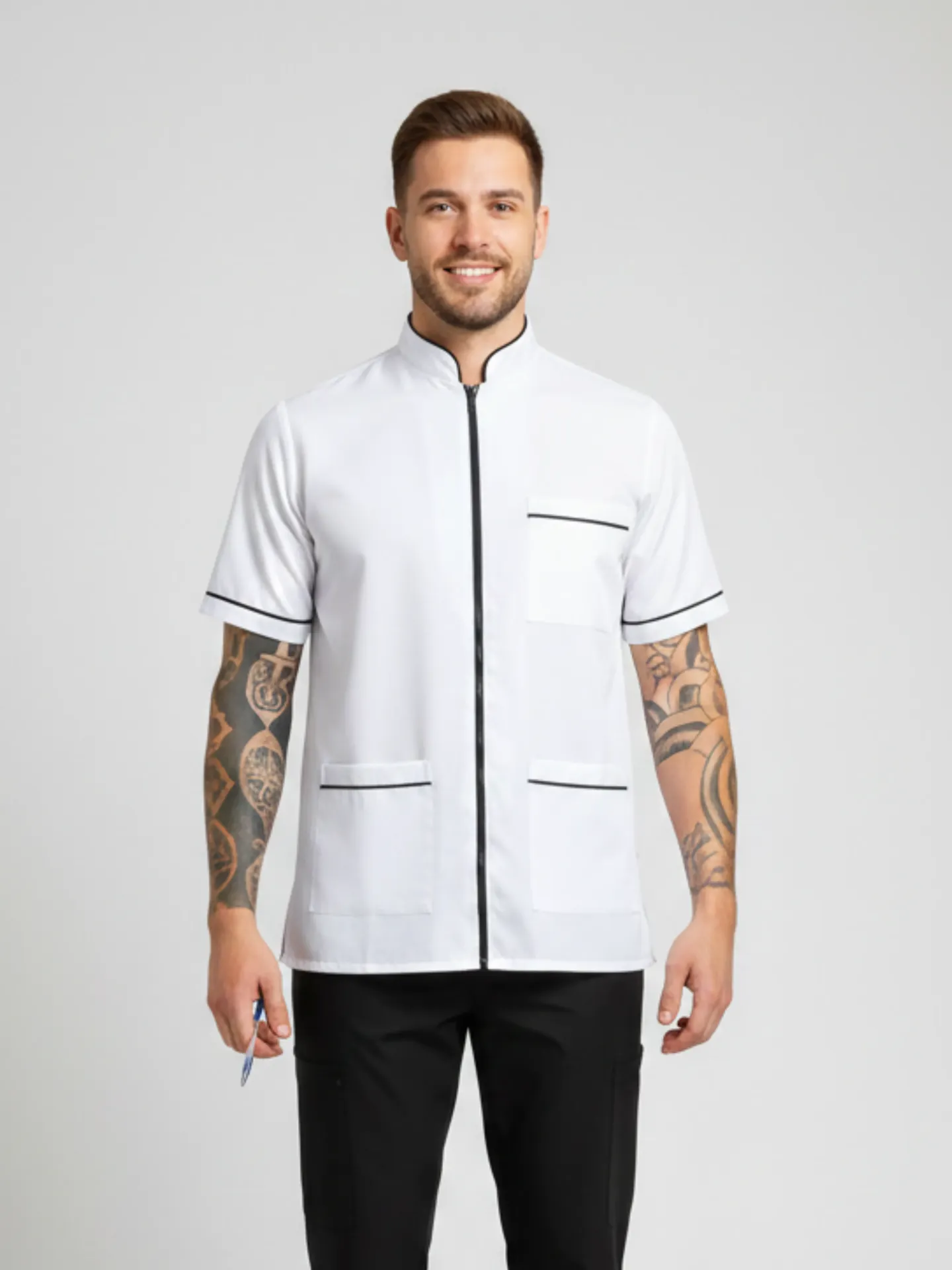 CAMISON CUELLO NERU BLANCO/NEGRO (S)