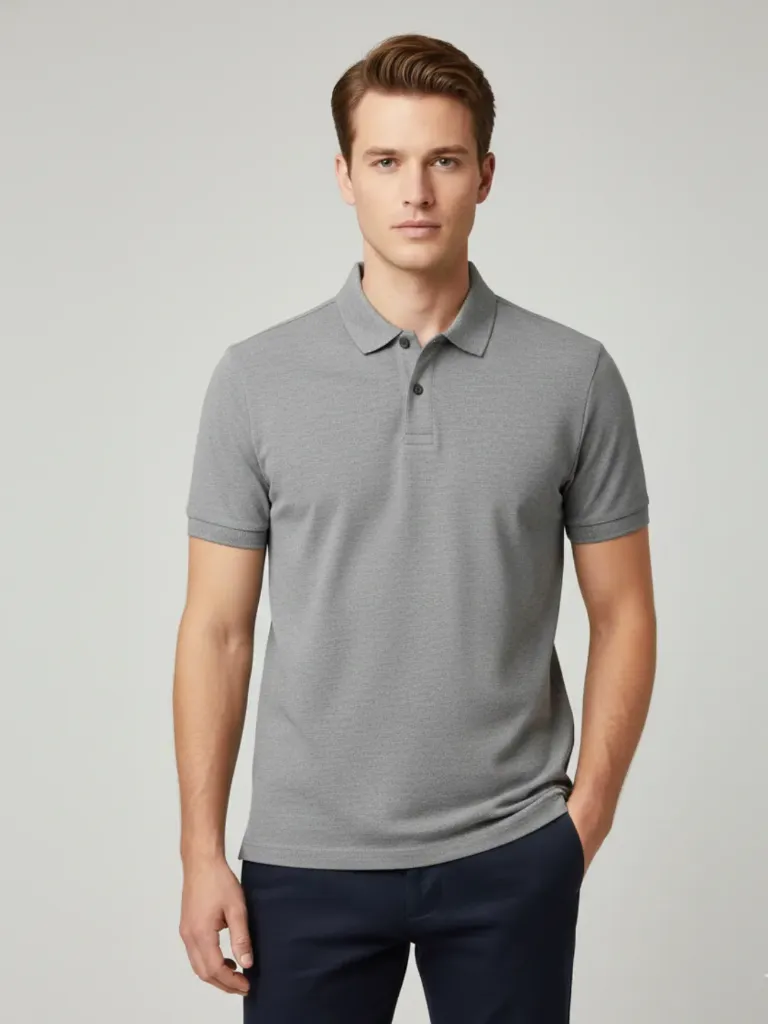 [P12] CAMISETA POLO GRIS JASPED (S)