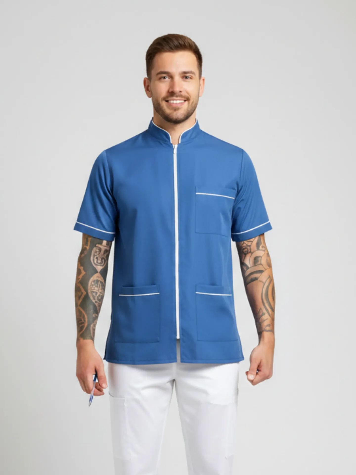 CAMISON CUELLO NERU AZUL REY/BLANCO (S)